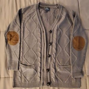 Market & Spruce Cable Knit sweater w/ elbow patch